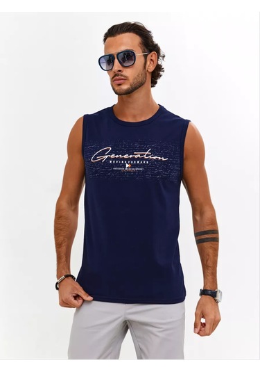 Coffa Sporcu İçlik Baskılı Atlet 73259926 Mavi