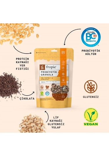 Fropie Probiyotik Granola - Yer Fıstığı & Çikolata 200 G