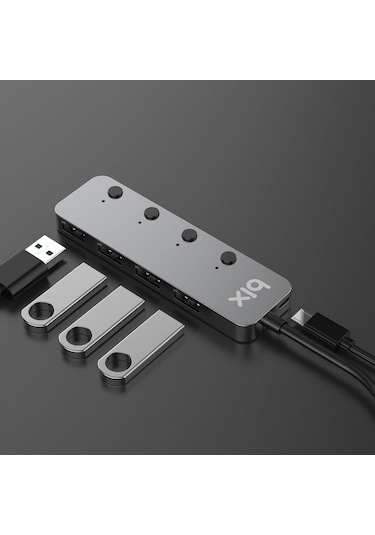 Bix BX20HB 5Gbps Type-C to USB 3.2 Gen1 4 Port Hub Çoklayıcı