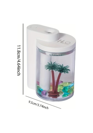 Techbloom 2025 Yeni Mikro Peyzaj Nemlendirici Landscape Style Pink Usb Güçlü Sessiz Esansiyel Yağ Difüzörü Hava Temizleyici Dekor