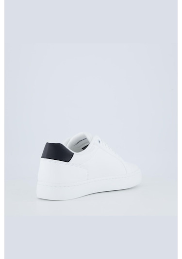 Erkek Classic Cupsole Mono Lth Sneaker Ayakkabı - Beyaz-8459 Bright White/black