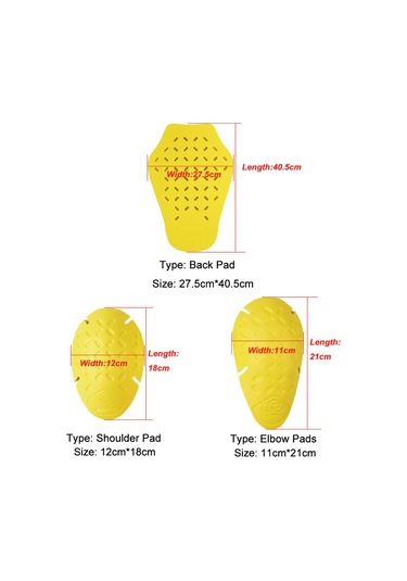 5 Parça Motosiklet Dizlik Sırtlık Koruma Seti 001