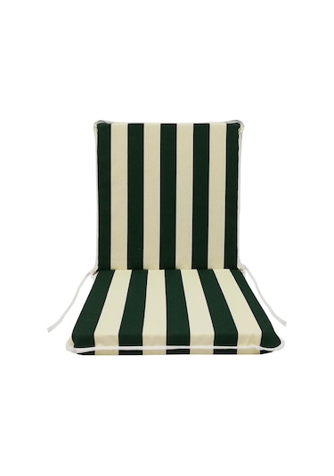 Sandalye Minderi Arkalıklı Lastikli Süngerli-2 Adet(Yeşil-Beyaz) (525695568)