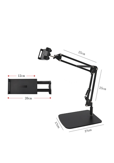 Masaüstü Ayaklı Ayarlanabilir Tablet Tutucu 360 Dönebilen, Çok Açılı Stand