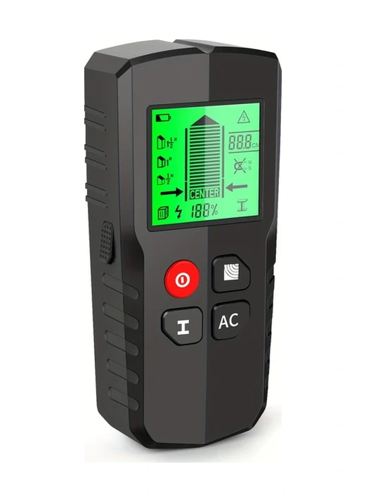 Oldfriend Siyah 5 İn 1 Dedektör Dijital Göstergeli Duvarda Metal Ahşap Kiriş Boru Tespit Cihazı