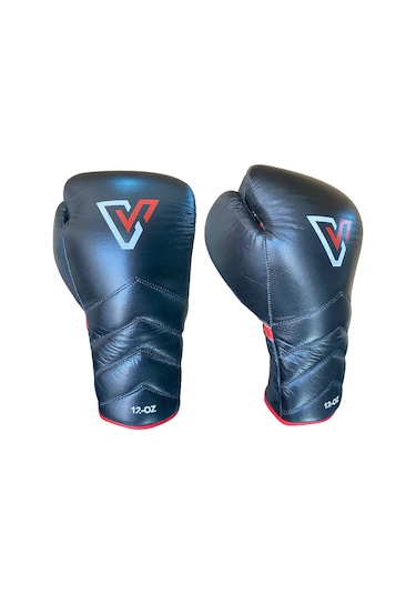 Vento Reaper Bağcıklı Hakiki Deri Boks Ve Kick Boks Eldiveni Siyah Siyah