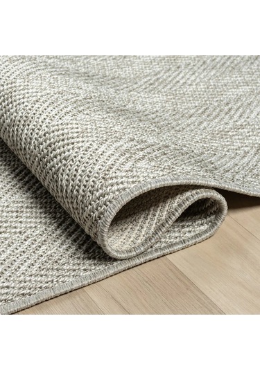 Düz Açık Gri Kılçık Desenli Modern Halı - L665grbo