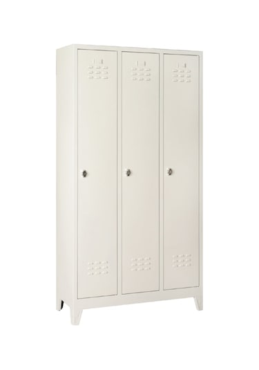 Jessan Ofis Eko 3'Lü Soyunma Dolabı Gri