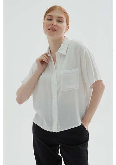 Fashion Friends Bayan Gömlek 25y0515k1 Ekru Ekru