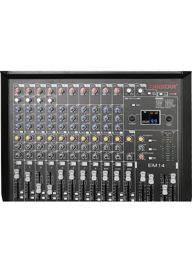 Takstar Em14 18 Kanallı 12 Mikrofon Girişli Efektli Analog Stüdyo Mixer