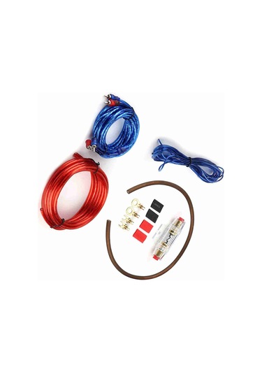 Yaleker Oto Ses Güçlendirici Bağlantı Seti - 60a Sigorta Fisi, Yüksek Kaliteli Bakır Telliler, Düşük Sinyal Kaybı, Rca Ses Kablosu Dahil