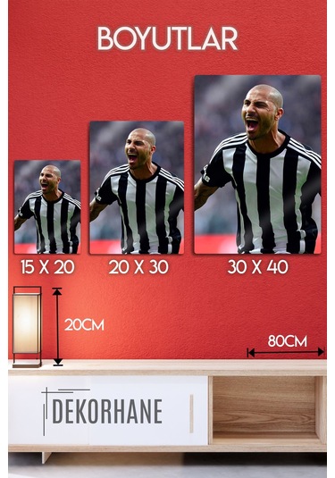 Metal Levha, Ricardo Quaresma Q7 Bessiktas - Parlak Dekoratif Sporcu Duvar Tablosu