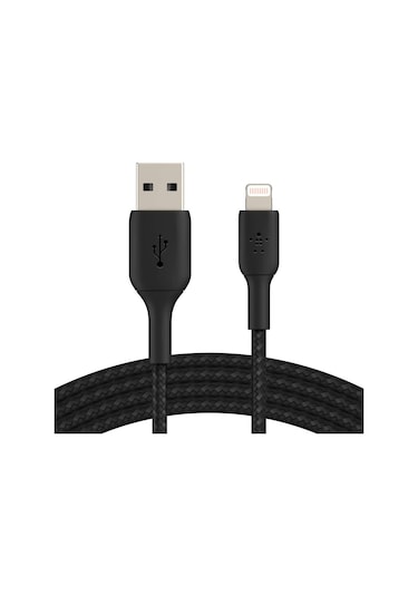 Belkin Örgülü Lightning Hızlı Şarj Kablosu Siyah 2m CAA002BT2MBK