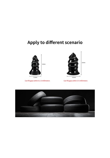 Neevoyu Lastik Tamir Pervaneği, Kauçuk材质, 15 Küçük + 15 Büyük Boy S:5.2x12mm, L:6.6x15mm , Plastik Kutuda, Tornavida Dahil