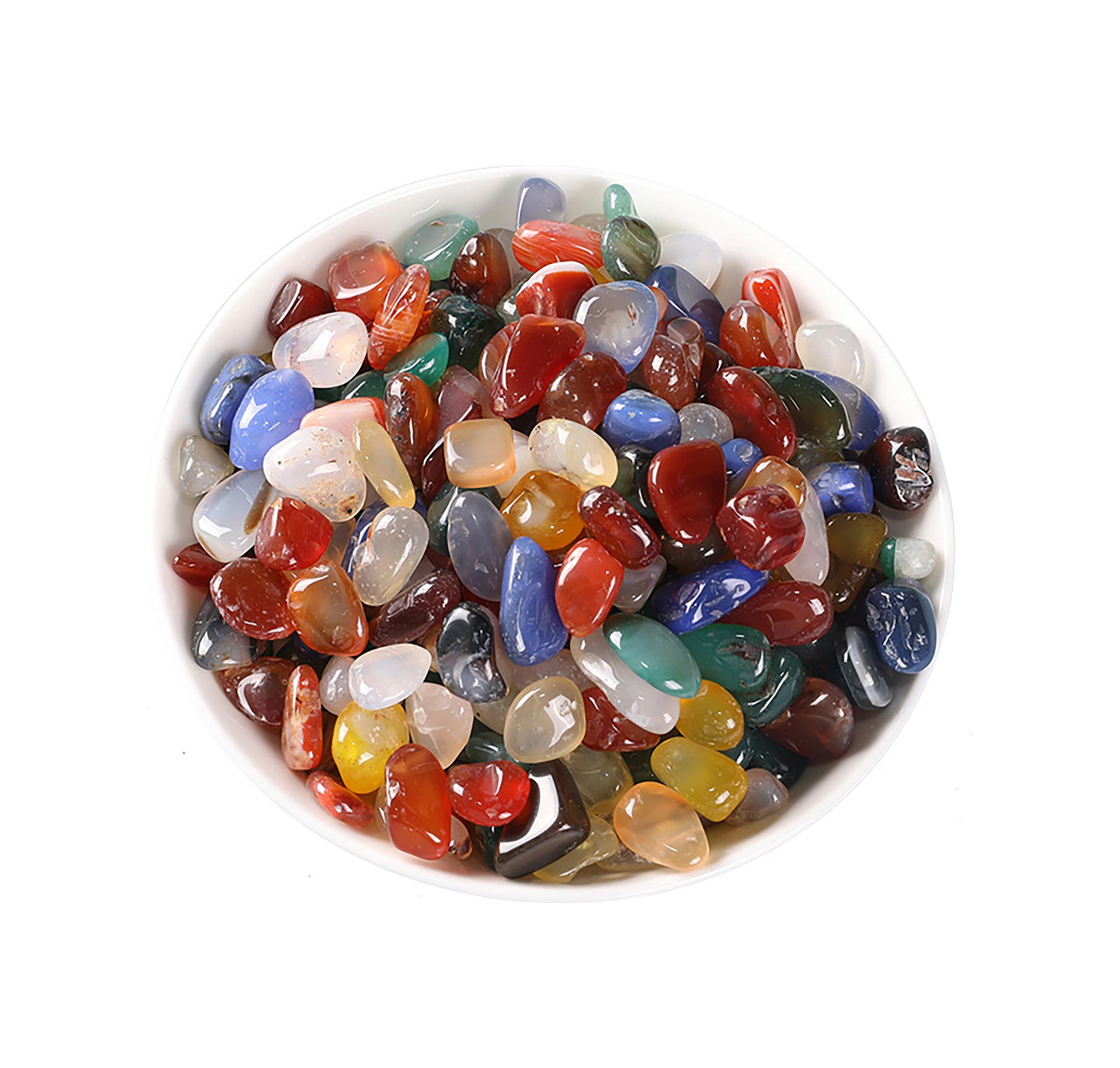 Neevoyu Doğal Renkli Ayaraklanmış Agate Taşları, 9-13mm, 500g, Dıy Akvaryum Dekorasyonu, Doğal Safsata İçerir