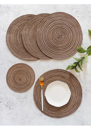 Home Balance Yuvarlak Masa Kılıkçılığı Servis Peçeteleri 243834428 Siyah