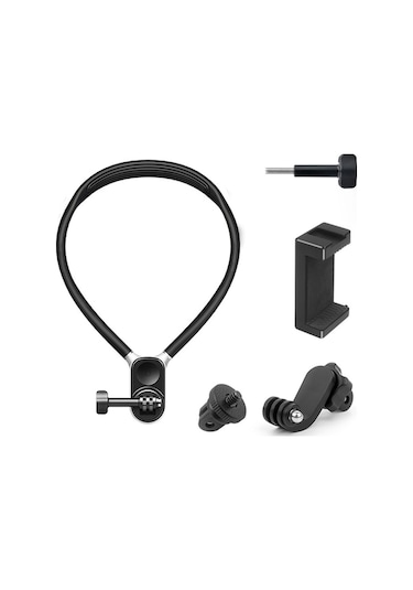 Gopro Ve Insta360 Uyumlu Boyun Askılı Aksiyon Kamerası Montajı, Telefon Klipsi Ve Dikey Sabitleme İle Tam Set