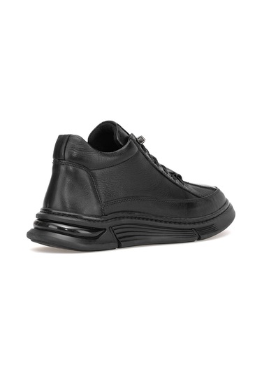 Voyager M488 Erkek Hakiki Deri Casual Ayakkabı Siyah Siyah