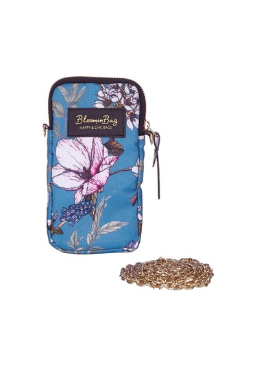 Cherry Blossom Telefon Çantası Mavi - Pembe
