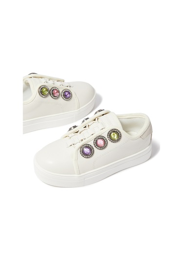 Kurt Geiger Çocuklar Için Şık Off White Spor Ayakkabılar Beyaz