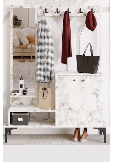 Decormet Andy Vestiyer Carrara Marble Çok Renkli