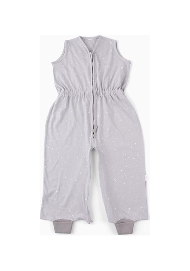 Yazlık Kolsuz Çocuk Uyku Tulumu 2-3 Yaş Yıldız Desenli Gri - Gri