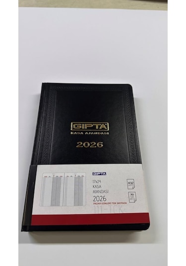 Gıpta 2026 Ticari Kasa Ajandası 17x24 Cm 111-tck Siyah