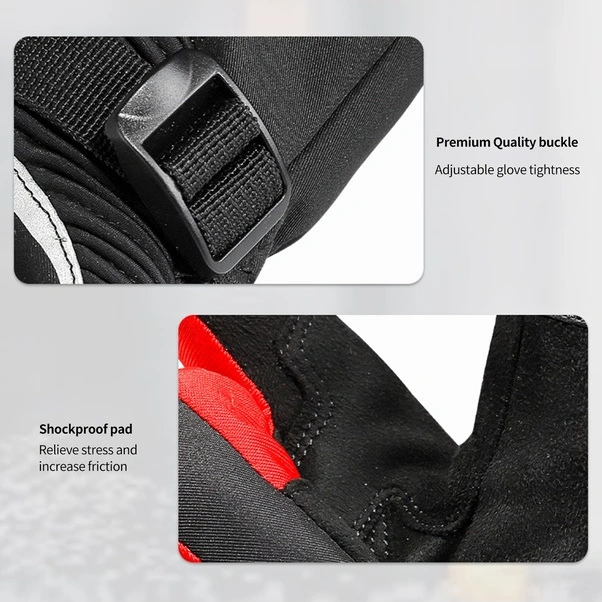 Fortunelane Kışlık Motosiklet Eldiveni - Dokunmatik Ekran Uyumlu, Su Geçirmez, Siyah Xl Boy