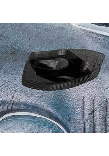 Beyaz Köpek Balığı Figürlü Tırabzanlı Şişme Deniz Yatağı Çok Renkli