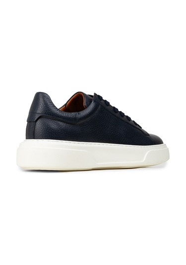Deery Erkek Hakiki Deri Lacivert Sneaker Ayakkabı - 04651mlcve01