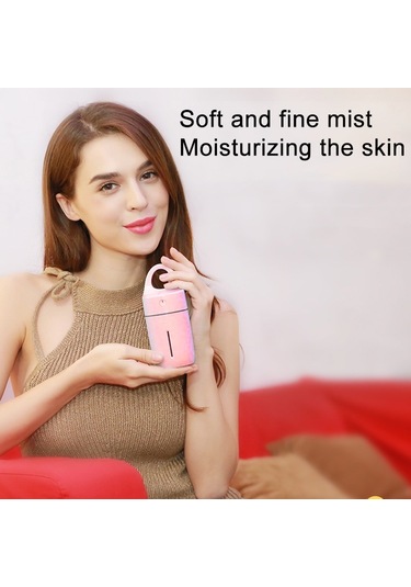Sones 1.5w - 2w 175ml Mini Taşınabilir Usb Negatif İyon Nemlendirici Güzellik Ve Su Takviyesi Enstrümanı Renkli Led Işıkla