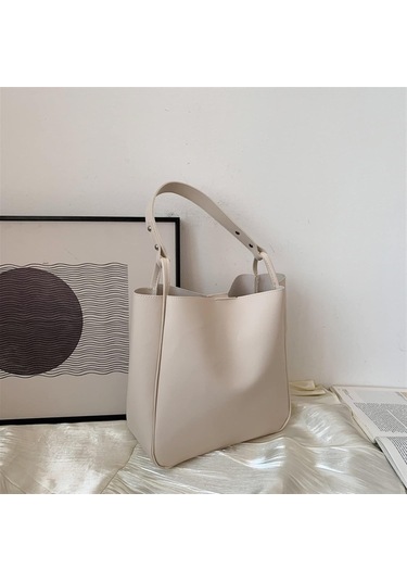 Bayan Çantaları Kadın El Çantası Omuz Çantası Alışveriş Seyahat Çantası Büyük Kapasiteli Kadın El Çantası Bej