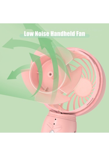 Kosona Usb Şarjlı Elden Fan, 3 Hızlı 2000mah Pil, Taşınabilir Masaüstü Fan, Doğal Rüzgar, Çıkarılabilir Tabanlı, Yaz Seyahat Ve Dış Etkinlikler İçin