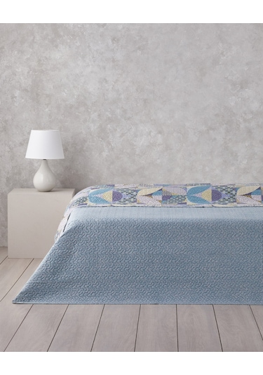 English Home Patch Square Çift Kişilik Çok Amaçlı Örtü 200x220 Cm Yeşil Yeşil