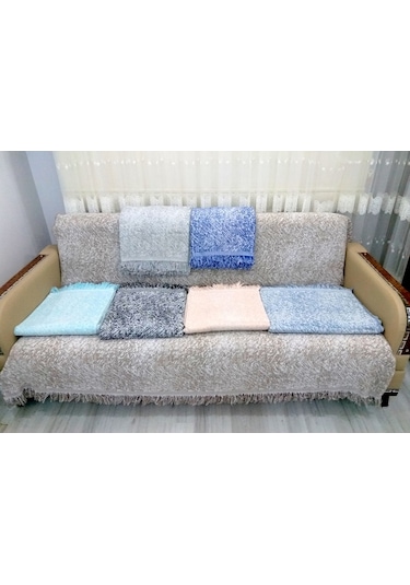 Pamuklu Kaymaz Ebruli Koltuk-Çekyat Örtüsü (13 Renk)