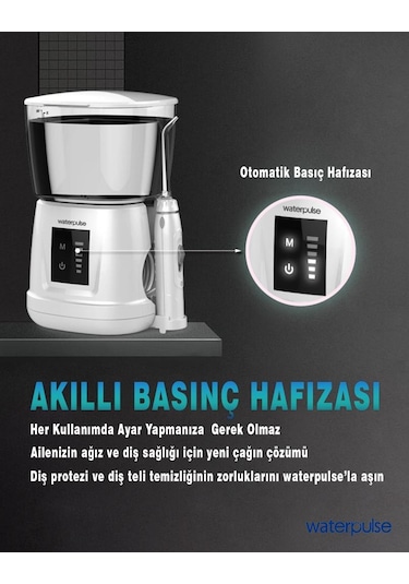 WaterPulse WP-V700Plus-W Profesyonel Masajlı Diş Protez Bakım ve Ağız Duşu