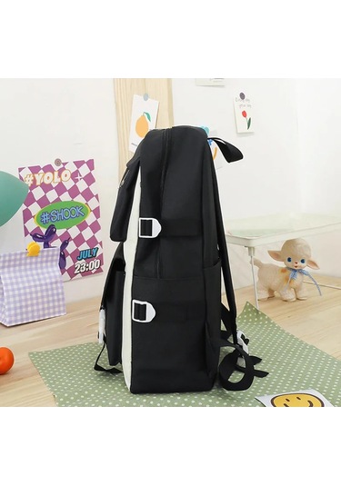 Fengdong 5 Adet/takım Genç Kızlar İçin Okul Çantaları Kalem Açık Vizon