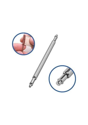 Koodmax 50 Adet Paslanmaz Çelik Yaylı Kol Saati Kordon Pimi Susta - 1.3mm 10mm