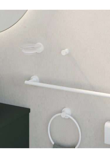 Tecno White Askı, 3.5cm - Mat Beyaz Mat Beyaz