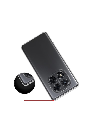 Xiaomi Redmi Note 14 Pro Plus Kılıf Zore Süper Silikon Kapak Seffaf