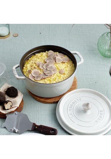 Döküm Tencere Yuvarlak 26 Cm Beyaz Beyaz