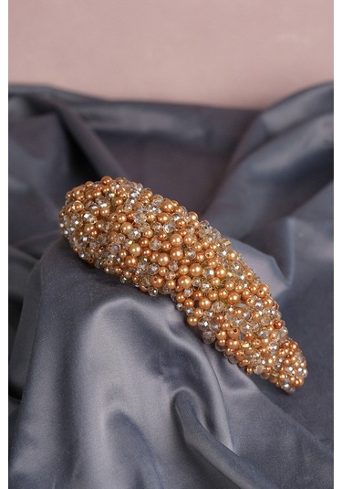 FdayAksesuar En Güzel Gelinlere Özel Leal Bombeli Boncuklu Gelin Saç Aksesuarı FRDY31685