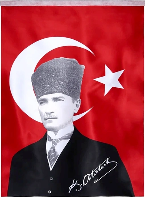Atatürklü Bayrak 200x300cm 2x3m Atalı Türk Bayrağı 200 x 300 CM