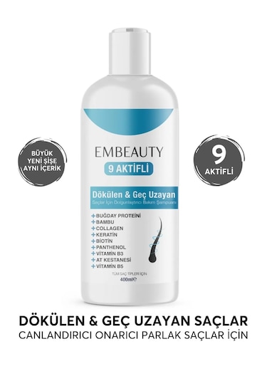 Embeauty Kolajen & Keratin Saç Dökülmesine Karşı Şampuan 400 ML
