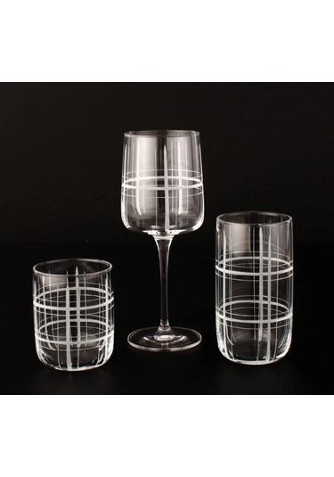 Sofra Takımı Hd Nergis Dekor 112-805-229 18 Parça 6 Kişilik Şeffaf