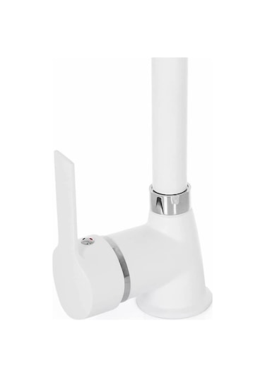 On2 Armatür Beyaz Lavabo Bataryası Musluk - Çift Girişli 40'lık