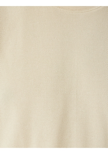 Koton Pamuklu Bisiklet Yaka Oversize Kolsuz Tişört Bej 5sam30002mk Ekru