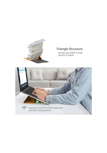 Novoo Rt13 4'ü 1 Arada Mousepad Özellikli & Kart Yuvalı Laptop Standı Ve Koruma Kılıfı Turuncu