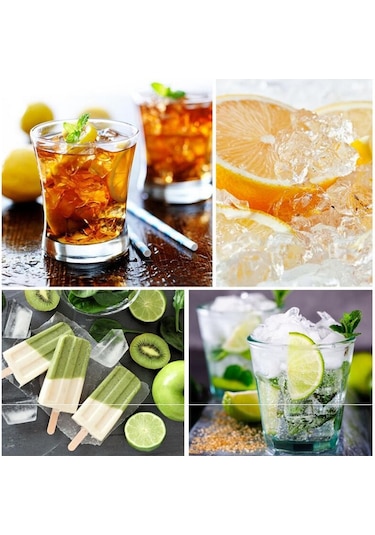 Silikon Çikolata Kalıp Tepsisi Yaratıcı Geometri Şekilli Buz Küpü Kek Dekorasyon Kalıbı, Şekil: Kare Sarı Sarı