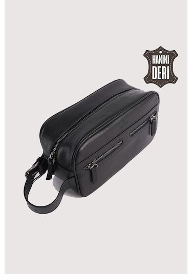 Hakiki Deri Erkek Takım Çantası Siyah Smr8518 Siyah